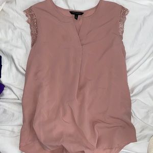 Banana republic rose pink lace blouse